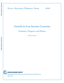 Growth in Low-Income Countries: Evolution, Prospects, and Policies