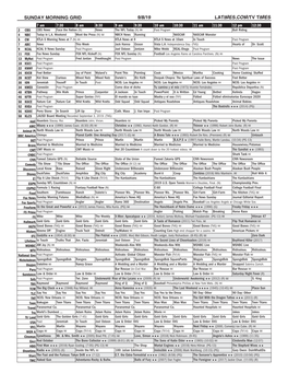 Sunday Morning Grid 9/8/19 Latimes.Com/Tv Times