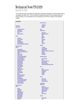 This Technical Note Was Created for Application Developers Interested in Writing Software That Is Compatible with Mac OS X