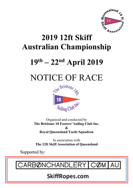 Notice of Race