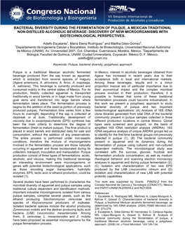 Bacterial Diversity During the Fermentation of Pulque