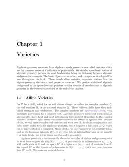 Chapter 1 Varieties