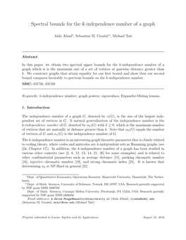 Spectral Bounds for the K-Independence Number of a Graph