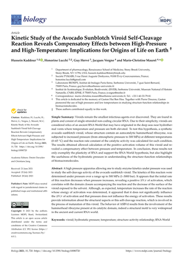 Kinetic Study of the Avocado Sunblotch Viroid Self-Cleavage