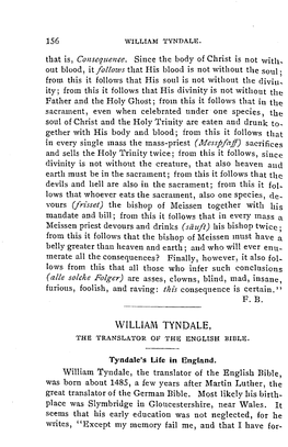 William Tyndale, the Translator of the English Bible