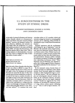 1.3. Eurocentrism in the Study of Ethnic Dress