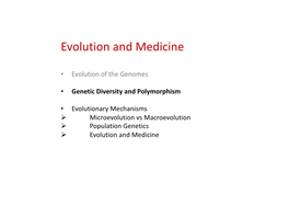 Genetic Diversity Polymorphism Population Genetics Microevolution