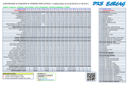 KUROSWANIE AUTOBUSÓW W OKRESIE FERII LETNICH ( Rozkład Wa�Ny Od 23.06.2018 Do 31.08.2018 )