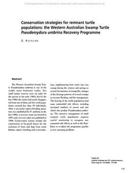 The Western Australian Swamp Turtle [I]Pseudemydura Umbrina[/I]