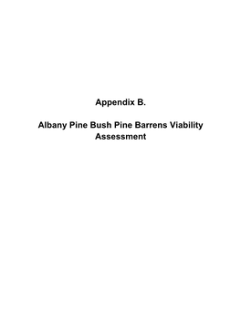 App B APB Pine Barrens Viability Assessment