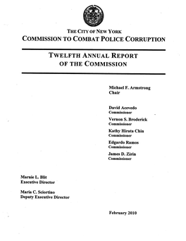 Twelfth Annual Report of the Commission