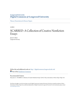 A Collection of Creative Nonfiction Essays Jason A