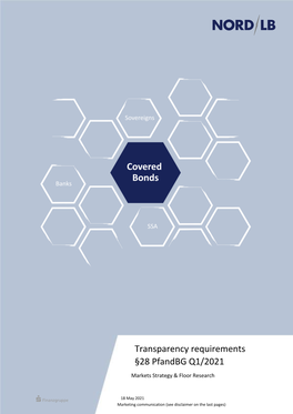 Transparency Requirements §28 Pfandbg Q1/2021