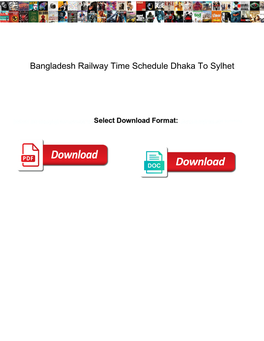 Bangladesh Railway Time Schedule Dhaka to Sylhet