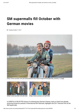 SM Supermalls Ll October with German Movies