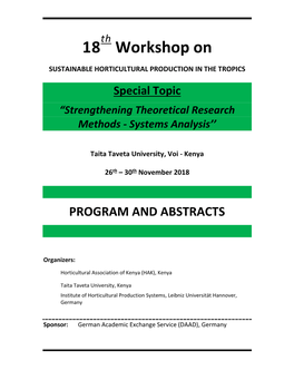 18 Workshop On