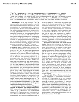 182Hf-182W Chronometry and the Origin and Evolution Of