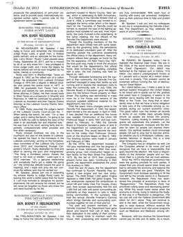 CONGRESSIONAL RECORD— Extensions of Remarks E1915 HON