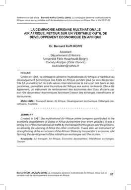 57 La Compagnie Aerienne Multinationale Air Afrique