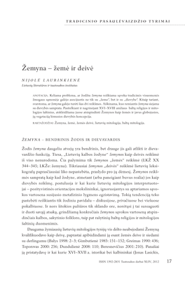 Žemyna – Žemė Ir Deivė