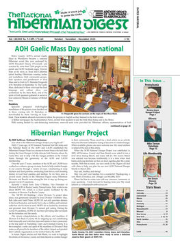 AOH Gaelic Mass Day Goes National Hibernian Hunger Project