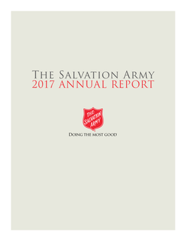The Salvation Army 2017 ANNUAL REPORT TABLE of CONTENTS