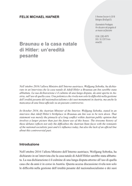 Braunau E La Casa Natale Di Hitler: Un’Eredità Pesante