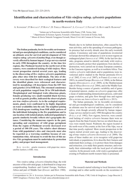 Identification and Characterization of Vitis Vinifera Subsp. Sylvestris Populations in North-Western Italy