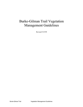Burke-Gilman Trail Vegetation Management Guidelines