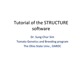 A Computer Software, STRUCTURE for Population Genetics Data Analysis