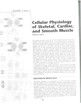 Cellular Physiology of Skeletal, Cardiac, and Smooth Muscle