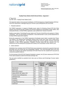 Keadby Power Station Excs Informal Notice - Appendix 1