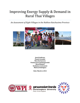 Improving Energy Supply & Demand in Rural Thai Villages