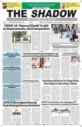 COVID-19: ‘Dance of Death’ in J&K As 30 Persons Die, 3532 Test Positive