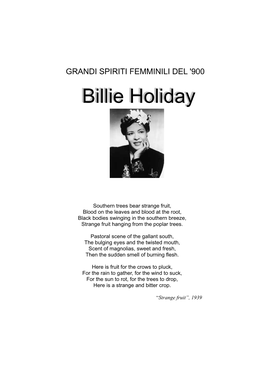 Billie Holiday 1915-1959