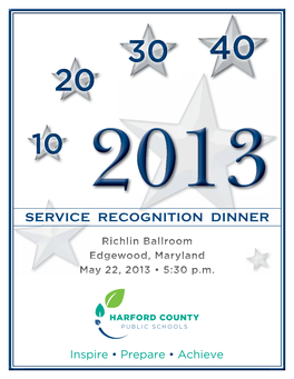 Service Recognition Dinner