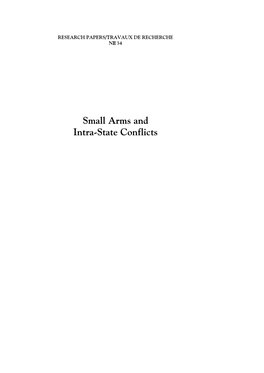 Small Arms and Intra-State Conflicts UNIDIR/95/15