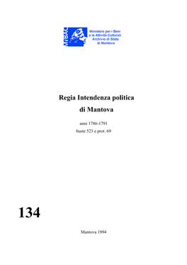 Regia Intendenza Politica Di Mantova