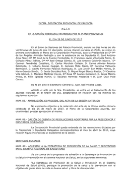 Acta Del Pleno Ordinaria De 29 De Junio De
