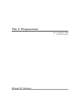 The C Preprocessor