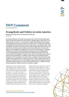 Evangelicals and Politics in Latin America. Religious Switching And