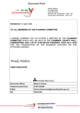 (Public Pack)Agenda Document for Planning Committee, 25/07/2019 10:00