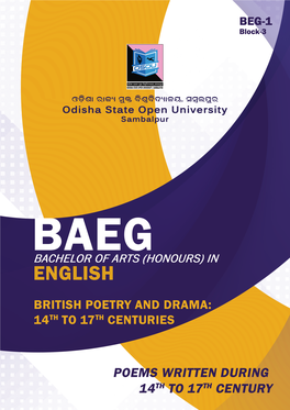 Bachelor of Arts (Honours) in English (Baeg)