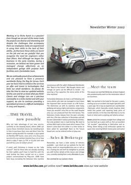 Newsletter Winter 2002