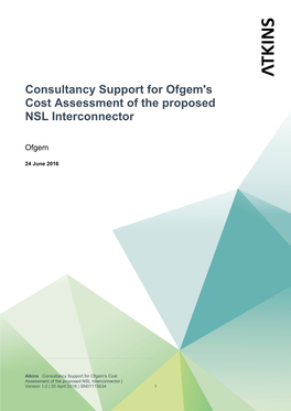 Consultancy Support for Ofgem's Cost Assessment of the Proposed NSL Interconnector
