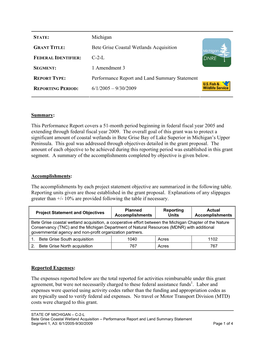 Bete Grise Coastal Wetland Acquisition APR With