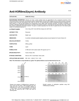 Anti-H3r8me2(Sym) Antibody