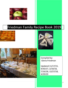 Friedman Family Recipe Book 2019