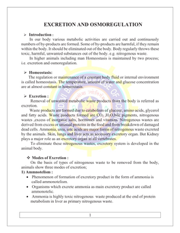 Zoo-1-Excretion and Osmoregulation