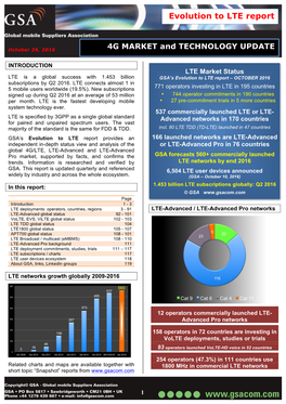 Evolution to LTE Report